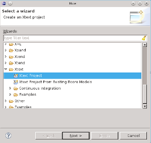 xtext new project