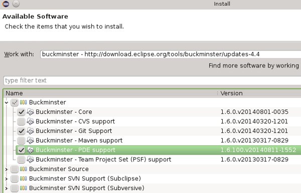 Install Buckminster