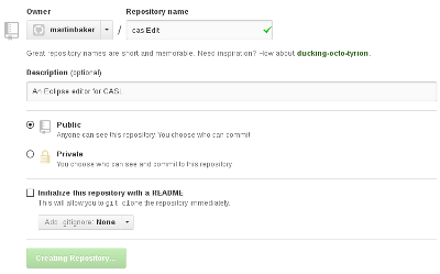 create new repository