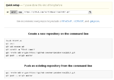 create new repository